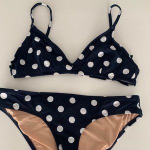 J.Crew French Bikini Top & Bottom Polka Dots